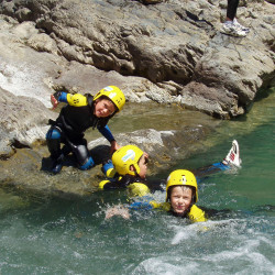 children in canyoning