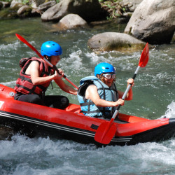 passage de rapides en hot dog sur la Neste d'Aure