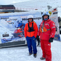 Les 2 guides qui encadrent les sortie en motoneige : Bruno et Nicolas