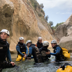 groupe en canyoning