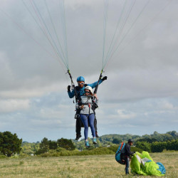 Atterrissage en parapente