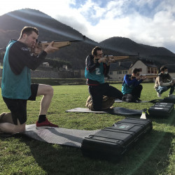 activité biathlon laser en nocturne à Saint-Lary