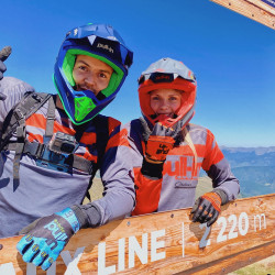 selfie en haut du télésiège de Soum de Matte